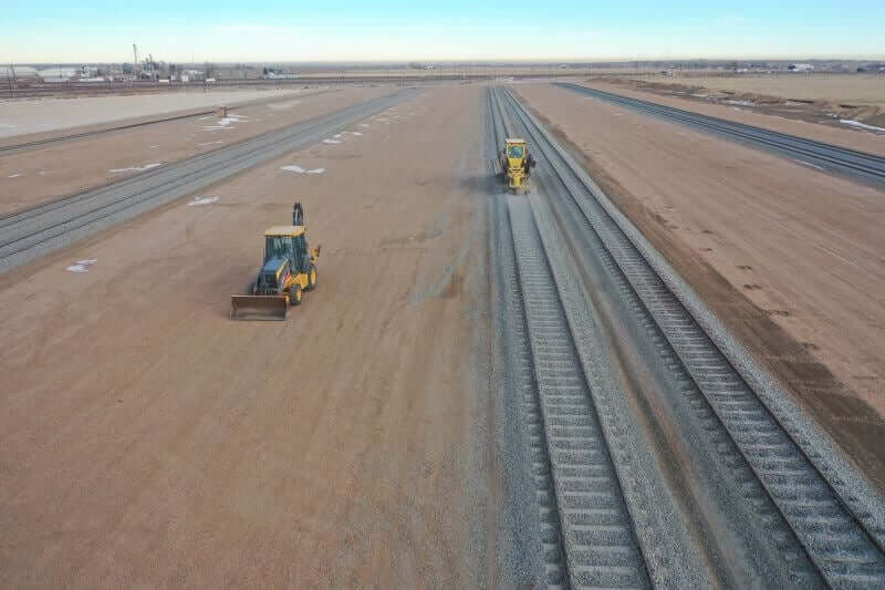 360 Railroad drone shot