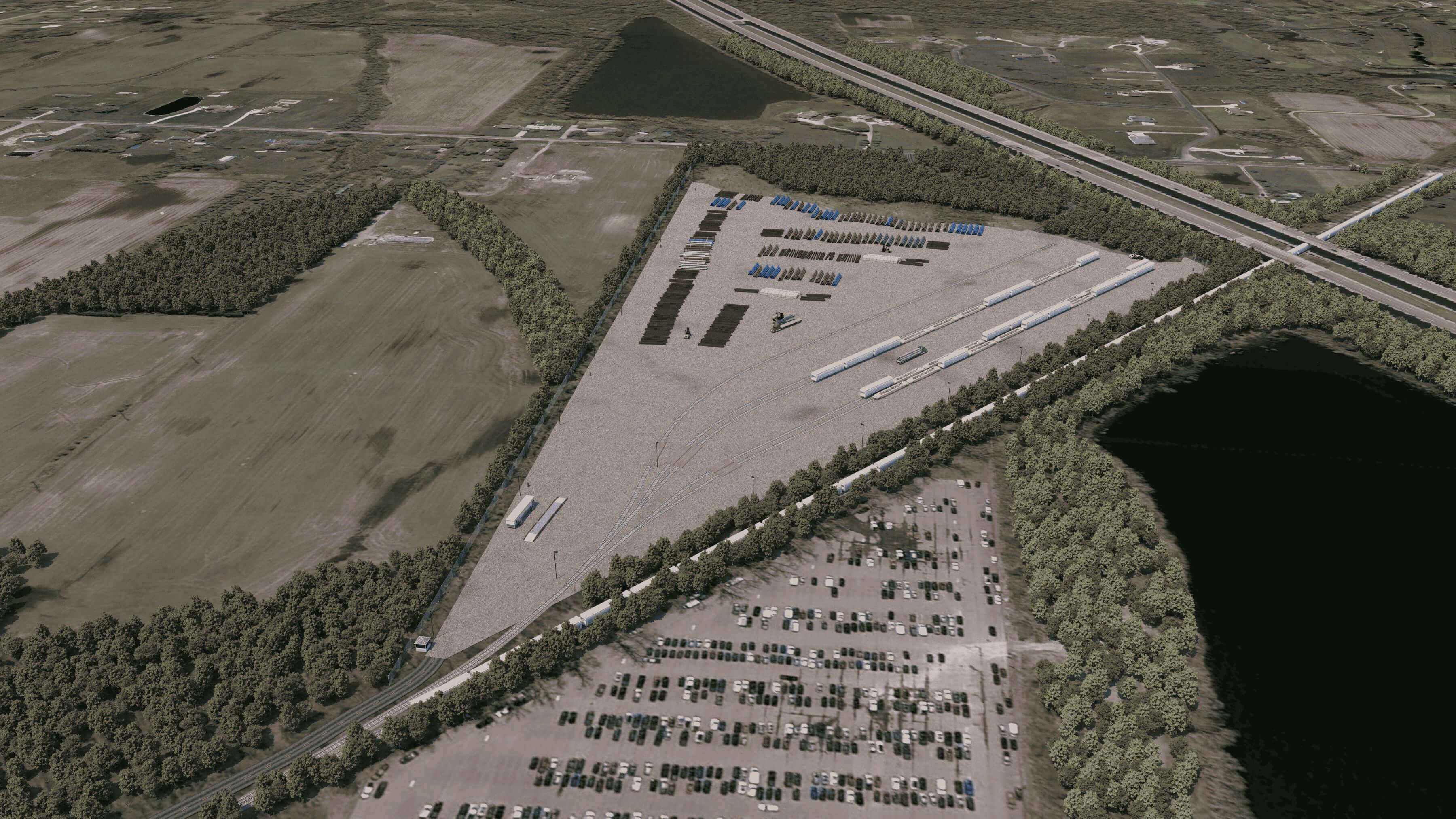 360 Rail Services 3D Rendering
